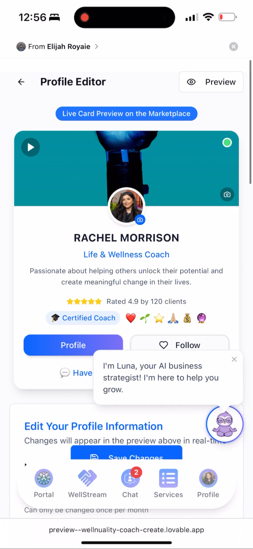 Coach Profiles & Marketplace