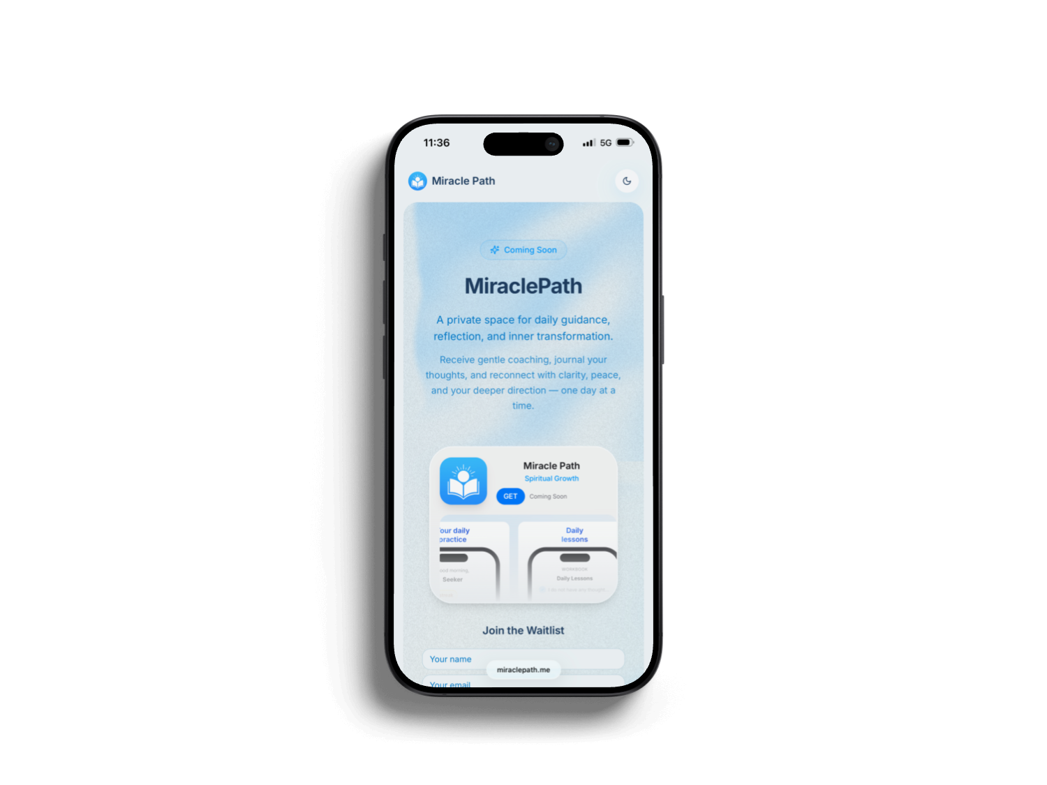 Miracle Path - Landing Page